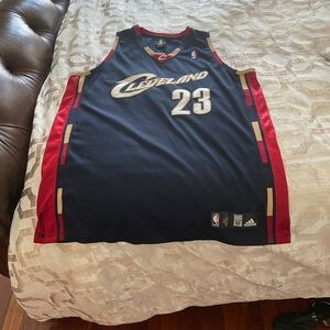 Adidas Navy and Red Cleveland Jersey